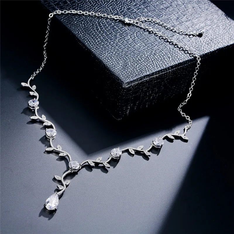 Bridal Jewelry Set with Necklace & Earrings