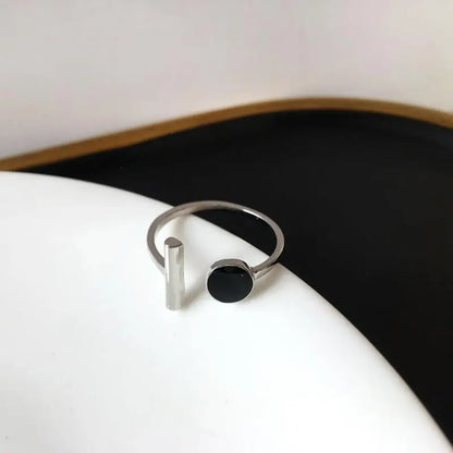 Sterling Silver Drip Glue Open Ring