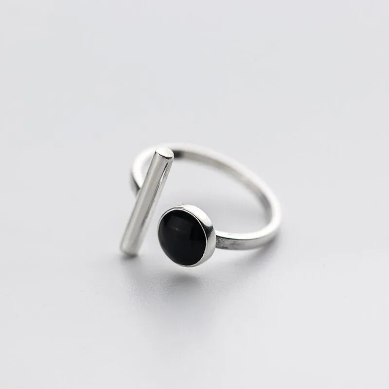 Sterling Silver Drip Glue Open Ring