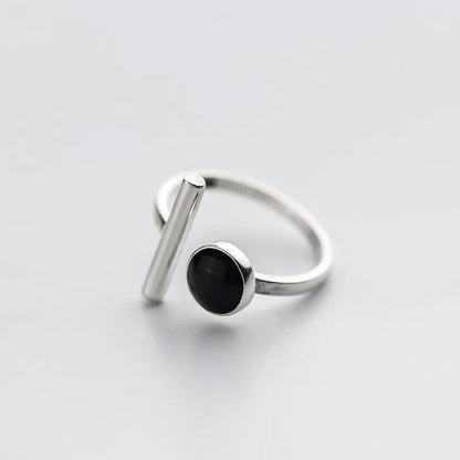 Sterling Silver Drip Glue Open Ring